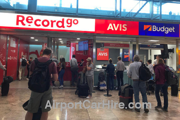 RecordGo, Avis and Budget desks at Alicante Airport
